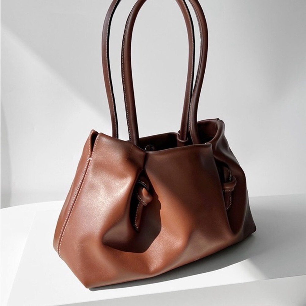 SOLD NWT Brown Shoulder Bag with Knot Design - Picture 3 of 10